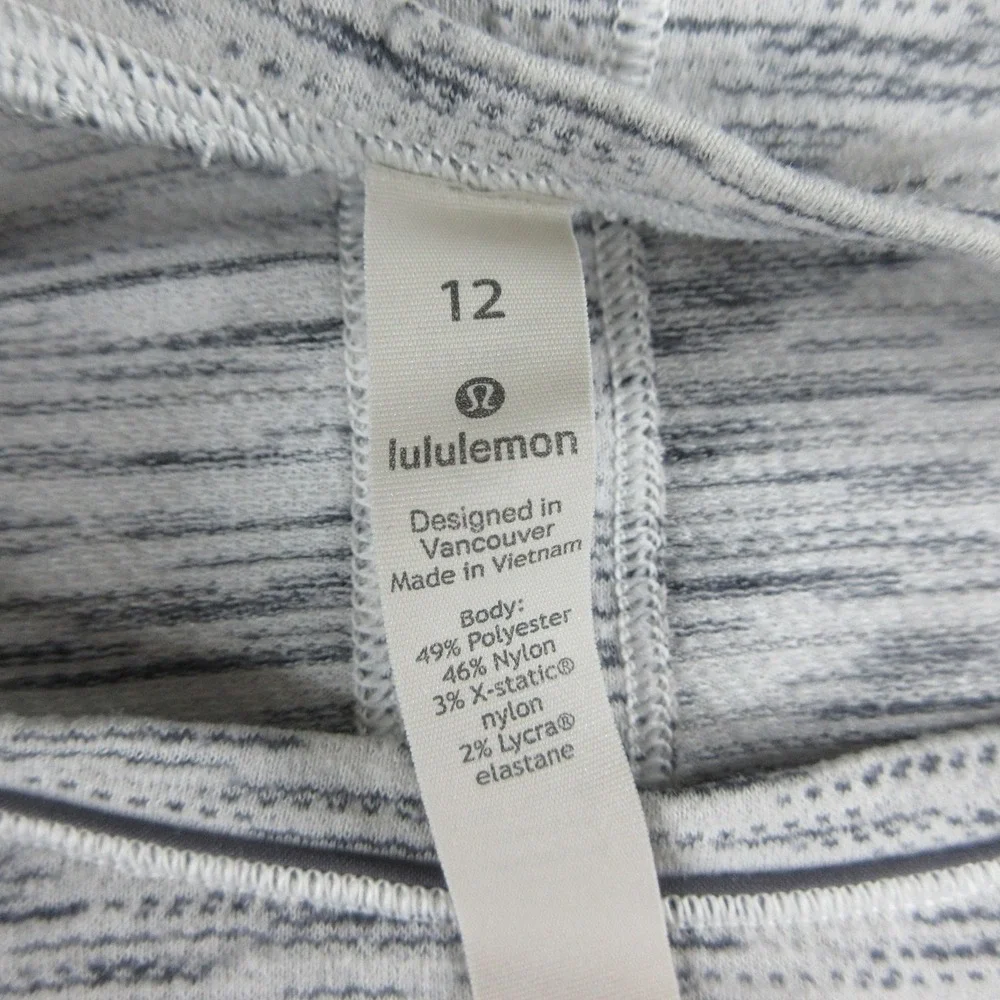 Lululemon Shirt Womens 12 Gray Swiftly Tech Long Sleeve Running Athletic Tee